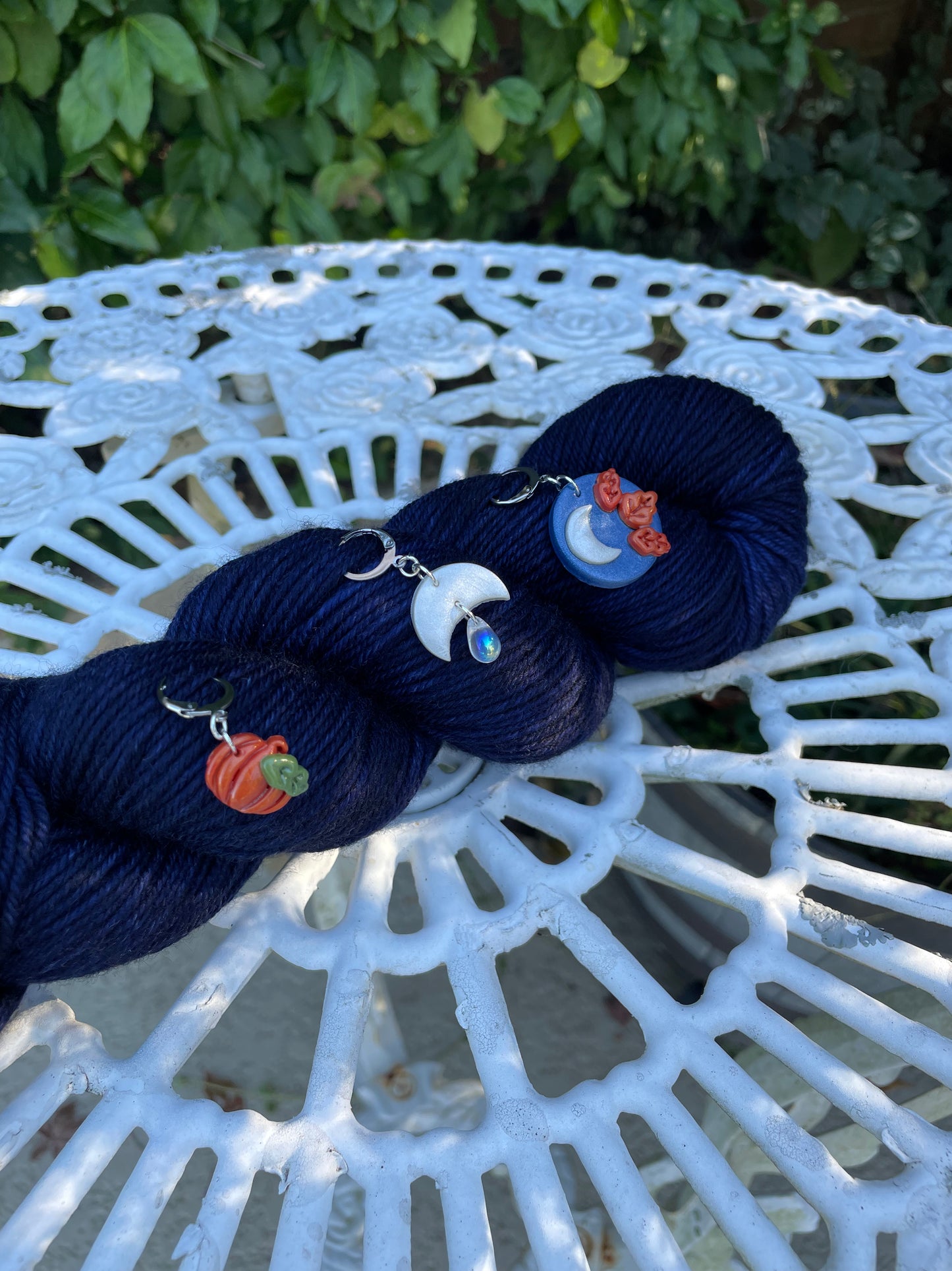 Leafy Pumpkin Stitch Marker